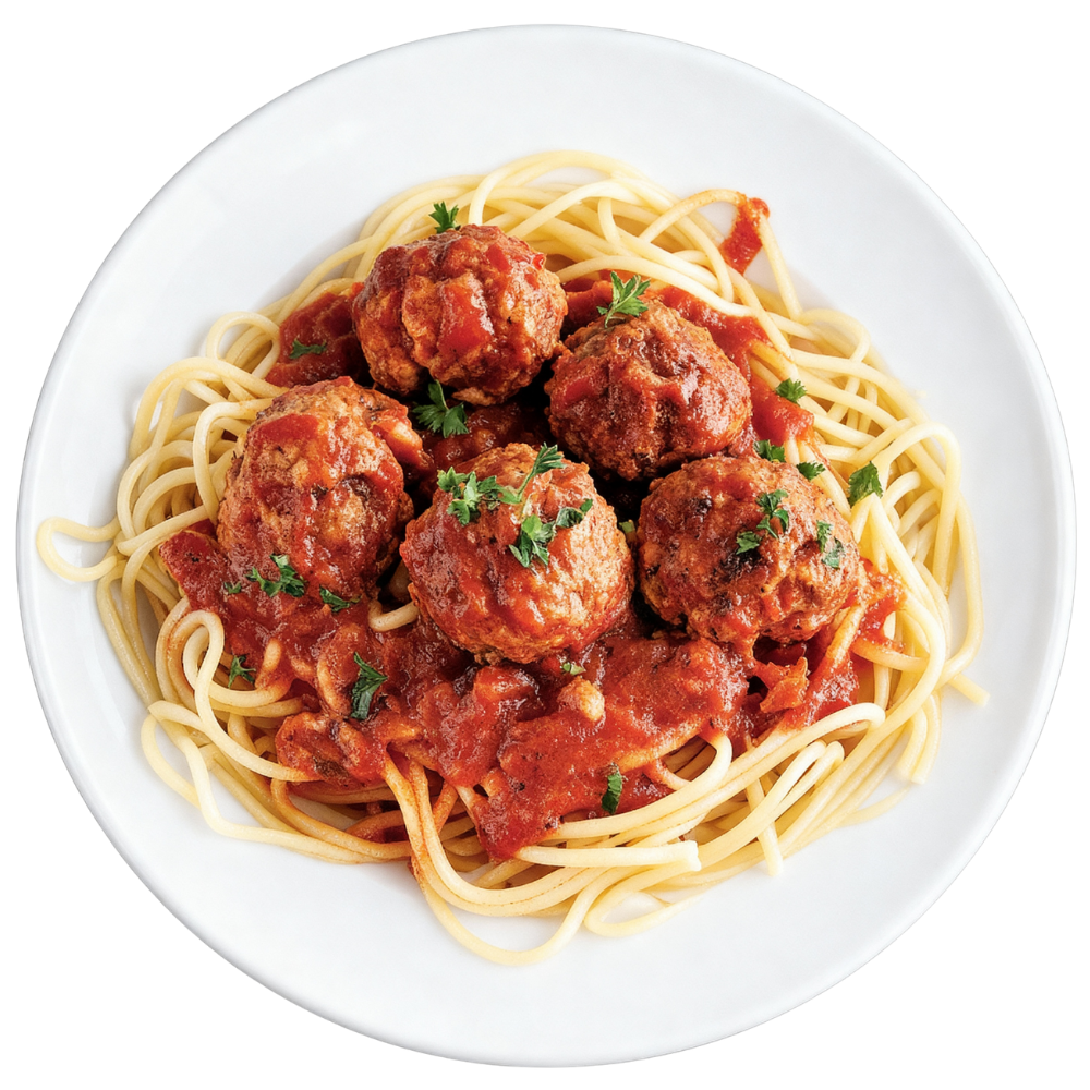 Boulettes de viande & pommes de terre – Sauce tomate maison