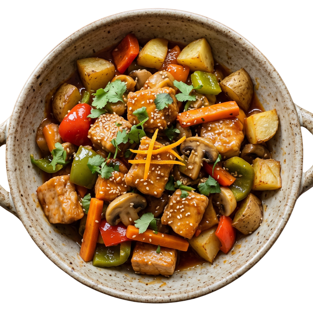 Sauté de Porc aigre-doux & légumes